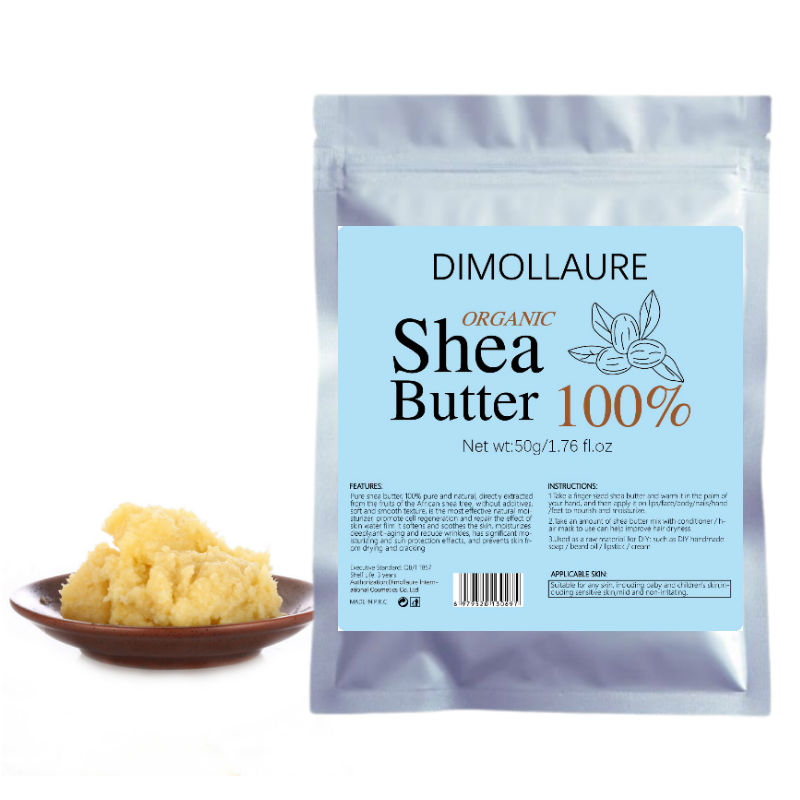 Shea Butter Raw - Dimollaure-Crema de karité sin refinar, 50g,