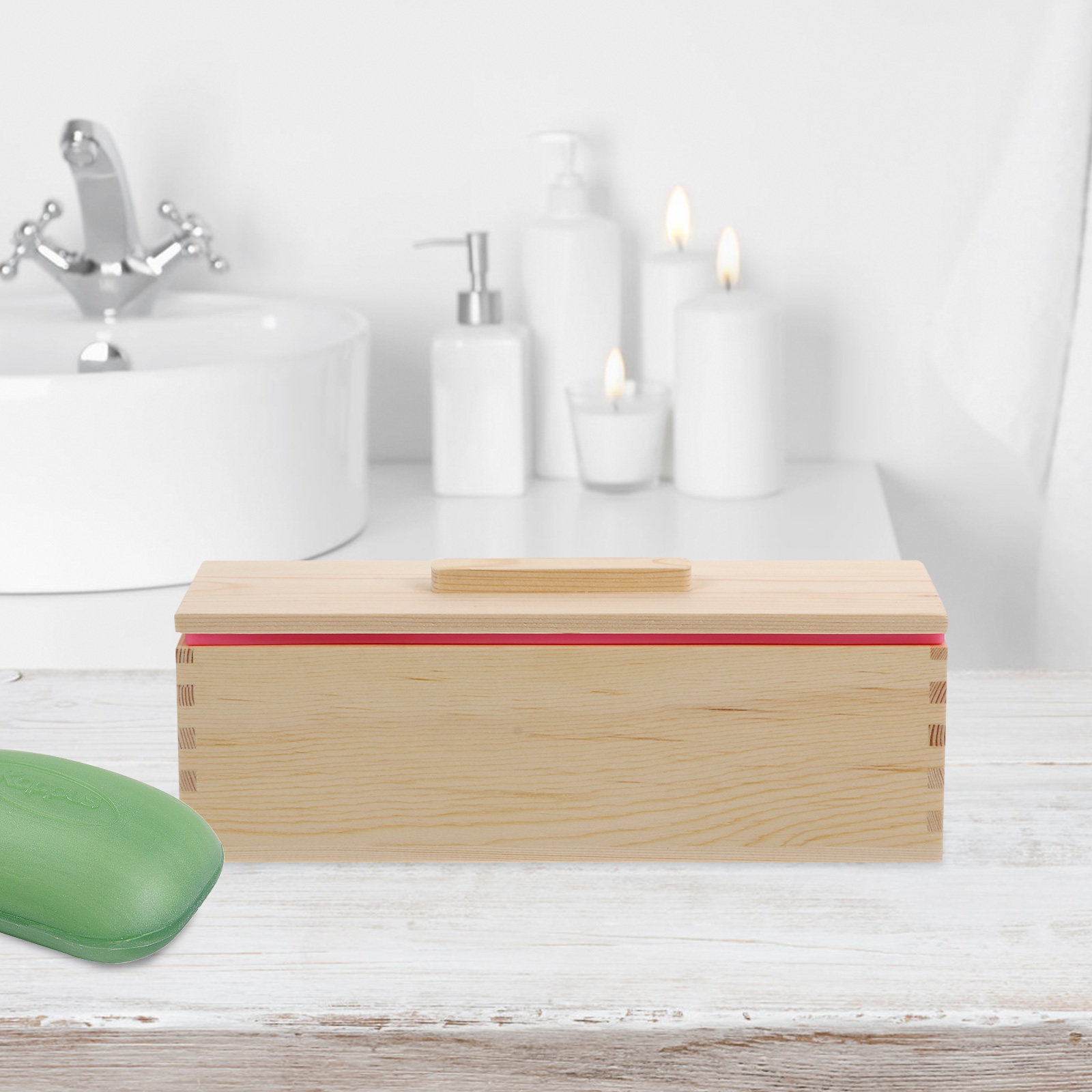 Caja de madera natural para mo - Quality Soap Making Kit reseña y precio