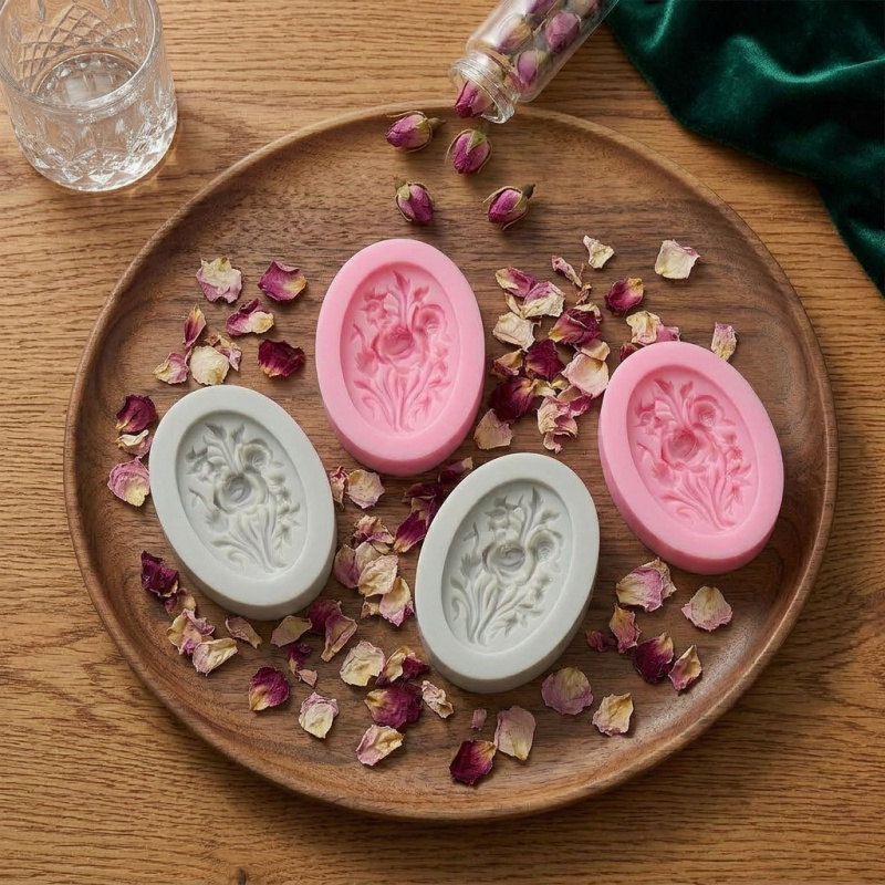 4 moldes de silicona con forma - Soap Making Oven reseña y precio