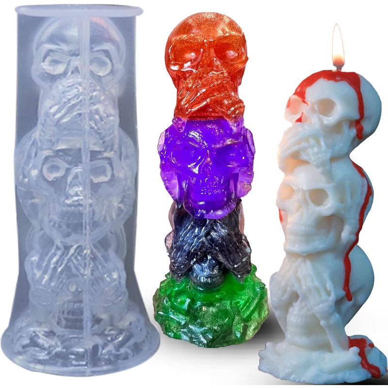 Molde de silicona 3D de calave - Soap Making In School reseña y precio